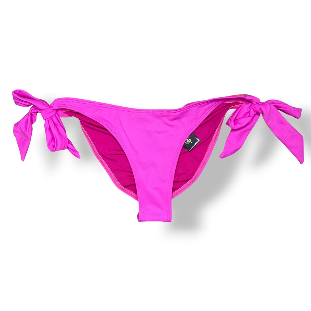 Frederick's of Hollywood Women's Large Hot Pink Bikini Bottoms Ties  Cheeky NEW